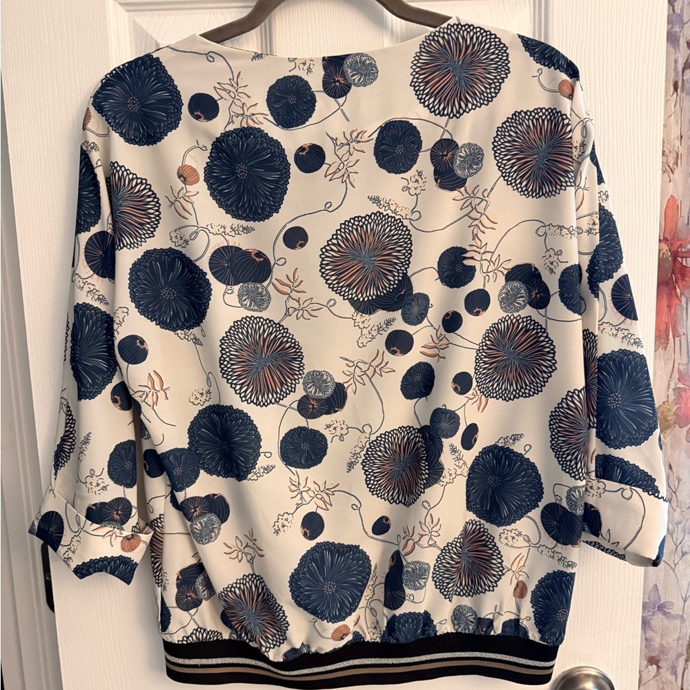 Fall Halloween Pumpkin Patterned Blouse - image 3